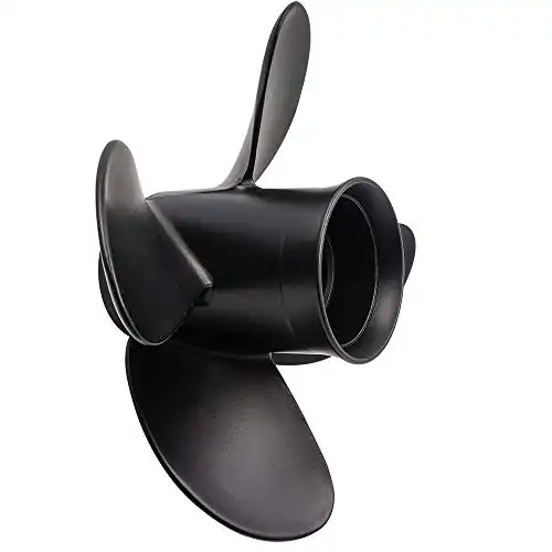 YOUNG MARINE Aluminum Outboard Propeller 4-Blade for Mercury Engines 25/30/35/40/45/50/55/60/70HP (D:10.38" x P:13")