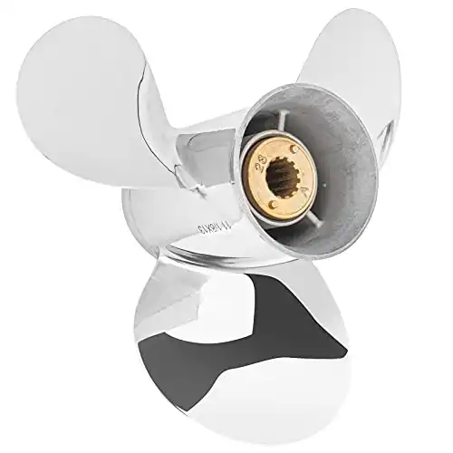 YOUNG PROPS Upgrade Stainless Steel Outboard Propeller for Mercury Engines 40-60HP, 13 Tooth, RH (11 1/8 13Mercury)
